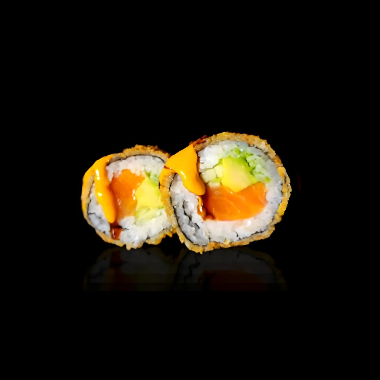 98B. Fried Lachs Roll